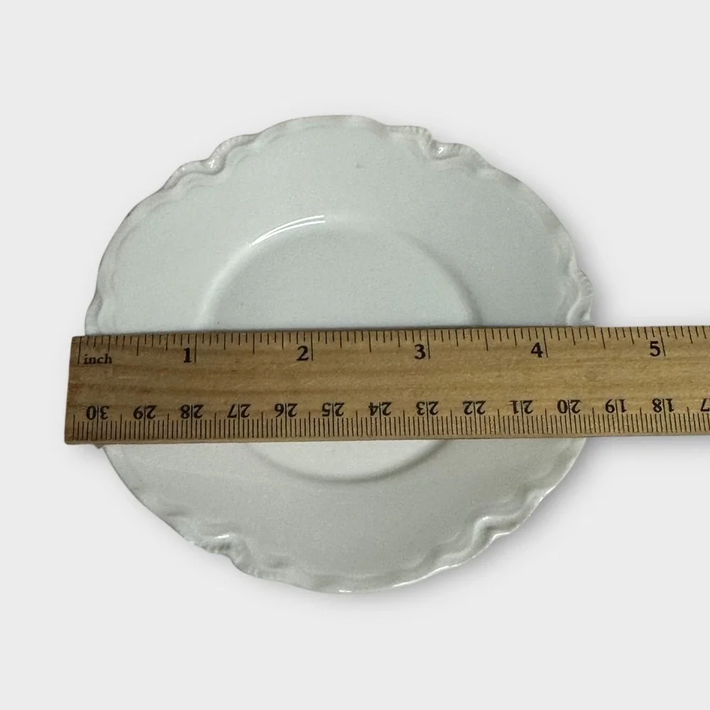 Haviland Limoges Schleiger 1 Ranson Ramekin Bowl & Saucer SET OF 2 White France‎